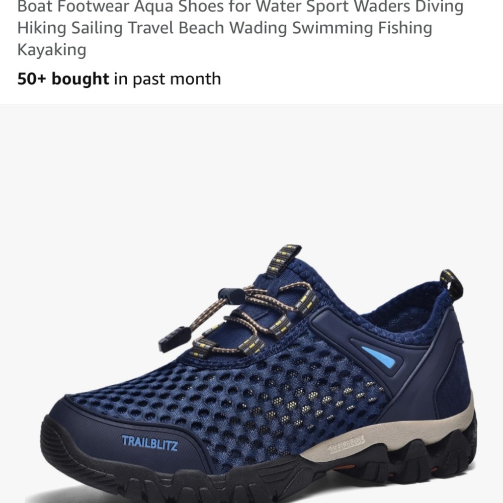 Men's Blue Boat Water Shoes Trailblitz NWT